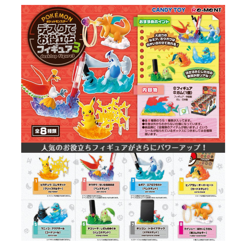 Re-ment Miniature Pokemon Pikachu Vitrail Collection Full Set 6 Pcs rement 