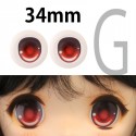 【doll eyes】Anime Basic Eyes Iris G 34mm red Otohime